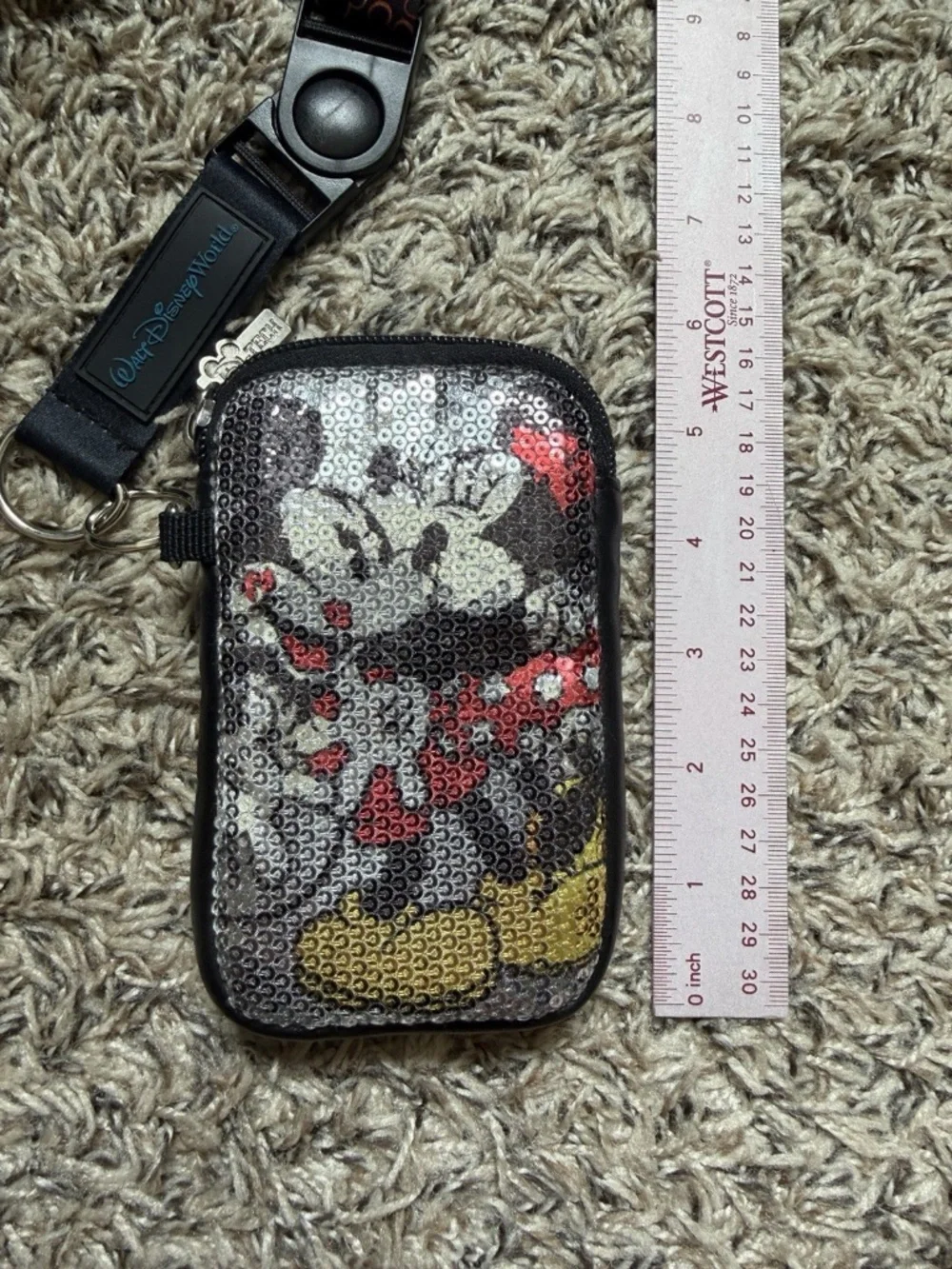 Mickey and Minnie Sparkly Disney Tech Phone Case WITH RAINBOW EARS LANYARD
